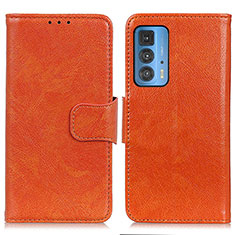 Coque Portefeuille Livre Cuir Etui Clapet N05P pour Motorola Moto Edge 20 Pro 5G Orange