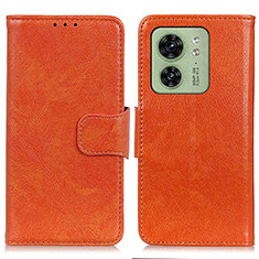 Coque Portefeuille Livre Cuir Etui Clapet N05P pour Motorola Moto Edge (2023) 5G Orange