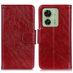 Coque Portefeuille Livre Cuir Etui Clapet N05P pour Motorola Moto Edge (2023) 5G Rouge