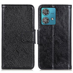 Coque Portefeuille Livre Cuir Etui Clapet N05P pour Motorola Moto Edge 40 Neo 5G Noir