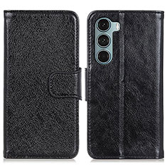 Coque Portefeuille Livre Cuir Etui Clapet N05P pour Motorola Moto Edge S30 5G Noir