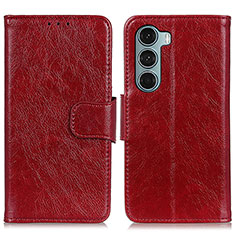 Coque Portefeuille Livre Cuir Etui Clapet N05P pour Motorola Moto Edge S30 5G Rouge