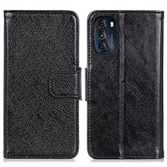 Coque Portefeuille Livre Cuir Etui Clapet N05P pour Motorola Moto G 5G (2022) Noir