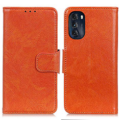 Coque Portefeuille Livre Cuir Etui Clapet N05P pour Motorola Moto G 5G (2022) Orange