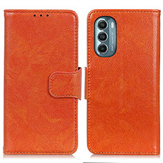 Coque Portefeuille Livre Cuir Etui Clapet N05P pour Motorola Moto G Stylus (2022) 5G Orange