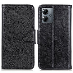 Coque Portefeuille Livre Cuir Etui Clapet N05P pour Motorola Moto G14 Noir