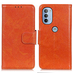 Coque Portefeuille Livre Cuir Etui Clapet N05P pour Motorola Moto G31 Orange