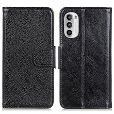 Coque Portefeuille Livre Cuir Etui Clapet N05P pour Motorola MOTO G52 Noir