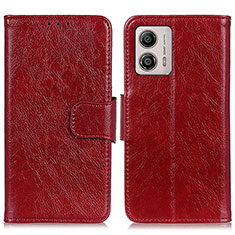 Coque Portefeuille Livre Cuir Etui Clapet N05P pour Motorola Moto G53 5G Rouge