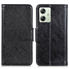 Coque Portefeuille Livre Cuir Etui Clapet N05P pour Motorola Moto G54 5G Noir