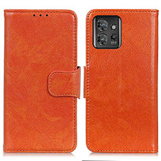 Coque Portefeuille Livre Cuir Etui Clapet N05P pour Motorola ThinkPhone 5G Orange