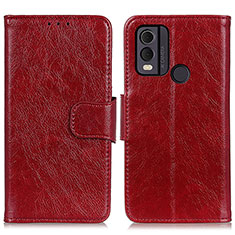 Coque Portefeuille Livre Cuir Etui Clapet N05P pour Nokia C22 Rouge