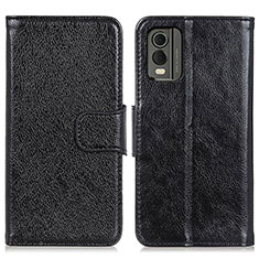 Coque Portefeuille Livre Cuir Etui Clapet N05P pour Nokia C32 Noir