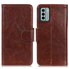 Coque Portefeuille Livre Cuir Etui Clapet N05P pour Nokia G22 Marron