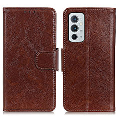 Coque Portefeuille Livre Cuir Etui Clapet N05P pour OnePlus 9RT 5G Marron