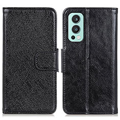 Coque Portefeuille Livre Cuir Etui Clapet N05P pour OnePlus Nord 2 5G Noir