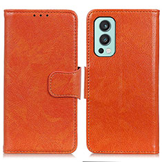 Coque Portefeuille Livre Cuir Etui Clapet N05P pour OnePlus Nord 2 5G Orange