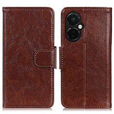 Coque Portefeuille Livre Cuir Etui Clapet N05P pour OnePlus Nord CE 3 5G Marron