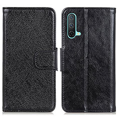 Coque Portefeuille Livre Cuir Etui Clapet N05P pour OnePlus Nord CE 5G Noir