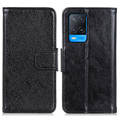 Coque Portefeuille Livre Cuir Etui Clapet N05P pour Oppo A54 4G Noir