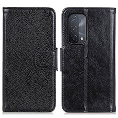 Coque Portefeuille Livre Cuir Etui Clapet N05P pour Oppo A54 5G Noir