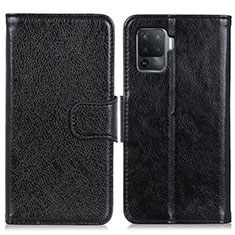 Coque Portefeuille Livre Cuir Etui Clapet N05P pour Oppo F19 Pro Noir