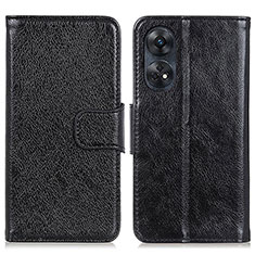 Coque Portefeuille Livre Cuir Etui Clapet N05P pour Oppo Reno8 T 4G Noir