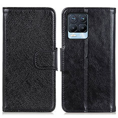 Coque Portefeuille Livre Cuir Etui Clapet N05P pour Realme 8 4G Noir