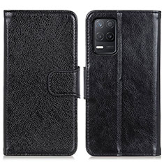 Coque Portefeuille Livre Cuir Etui Clapet N05P pour Realme 8 5G Noir