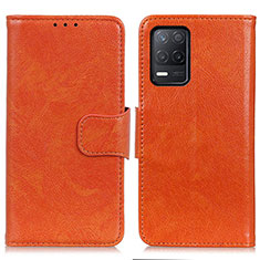 Coque Portefeuille Livre Cuir Etui Clapet N05P pour Realme 8s 5G Orange