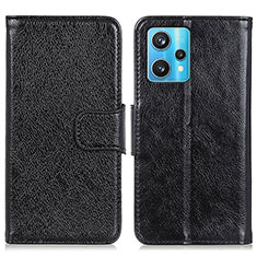 Coque Portefeuille Livre Cuir Etui Clapet N05P pour Realme 9 4G Noir