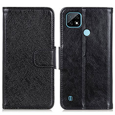 Coque Portefeuille Livre Cuir Etui Clapet N05P pour Realme C21 Noir