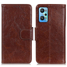 Coque Portefeuille Livre Cuir Etui Clapet N05P pour Realme GT Neo 3T 5G Marron