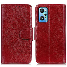 Coque Portefeuille Livre Cuir Etui Clapet N05P pour Realme GT Neo 3T 5G Rouge