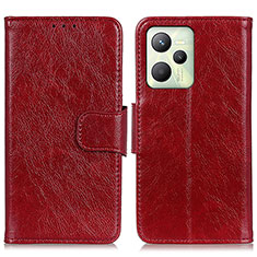 Coque Portefeuille Livre Cuir Etui Clapet N05P pour Realme Narzo 50A Prime Rouge