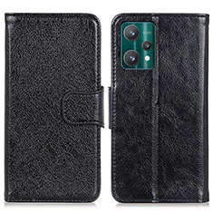 Coque Portefeuille Livre Cuir Etui Clapet N05P pour Realme V25 5G Noir