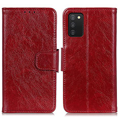 Coque Portefeuille Livre Cuir Etui Clapet N05P pour Samsung Galaxy A02s Rouge