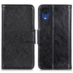 Coque Portefeuille Livre Cuir Etui Clapet N05P pour Samsung Galaxy A03 Core Noir