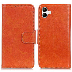 Coque Portefeuille Livre Cuir Etui Clapet N05P pour Samsung Galaxy A04E Orange