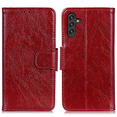 Coque Portefeuille Livre Cuir Etui Clapet N05P pour Samsung Galaxy A04s Rouge