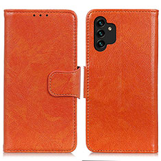 Coque Portefeuille Livre Cuir Etui Clapet N05P pour Samsung Galaxy A13 4G Orange