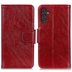 Coque Portefeuille Livre Cuir Etui Clapet N05P pour Samsung Galaxy A13 5G Rouge