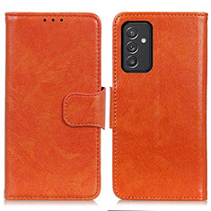 Coque Portefeuille Livre Cuir Etui Clapet N05P pour Samsung Galaxy A15 4G Orange