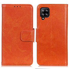 Coque Portefeuille Livre Cuir Etui Clapet N05P pour Samsung Galaxy A22 4G Orange