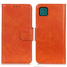 Coque Portefeuille Livre Cuir Etui Clapet N05P pour Samsung Galaxy A22 5G Orange
