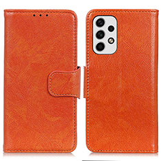 Coque Portefeuille Livre Cuir Etui Clapet N05P pour Samsung Galaxy A23 4G Orange