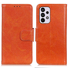 Coque Portefeuille Livre Cuir Etui Clapet N05P pour Samsung Galaxy A33 5G Orange