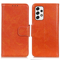 Coque Portefeuille Livre Cuir Etui Clapet N05P pour Samsung Galaxy A53 5G Orange