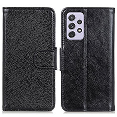 Coque Portefeuille Livre Cuir Etui Clapet N05P pour Samsung Galaxy A73 5G Noir