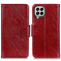 Coque Portefeuille Livre Cuir Etui Clapet N05P pour Samsung Galaxy M33 5G Rouge